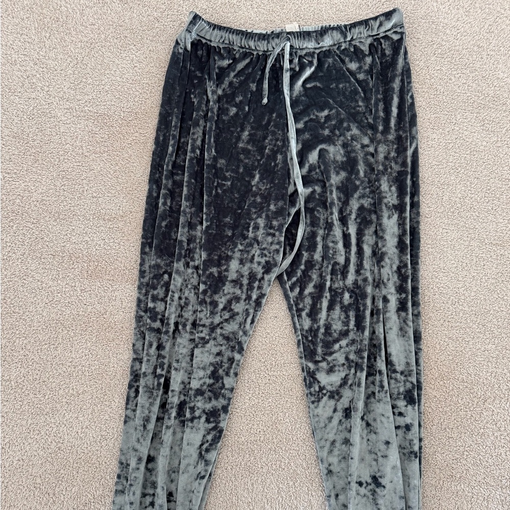 Velvet Gray / Blue Jogger Pants